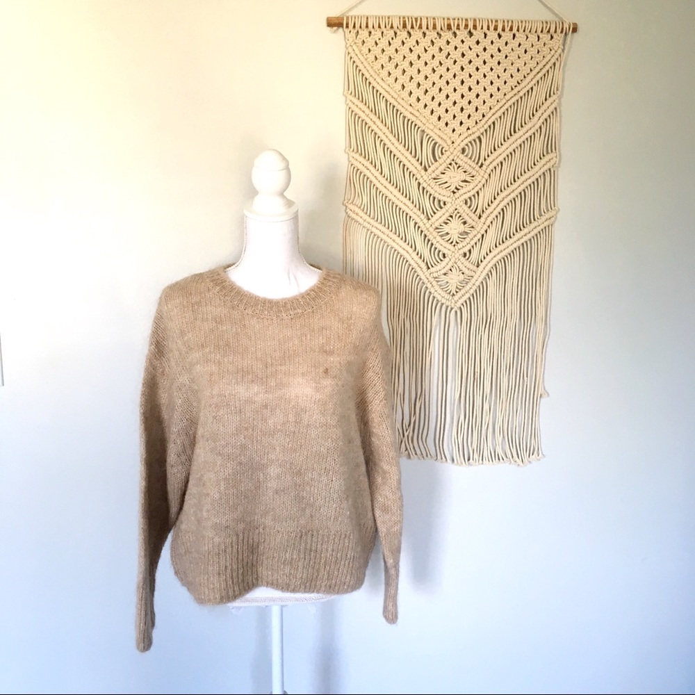 NWT H&M Minimalist Neutral Alpaca Blend Sweater